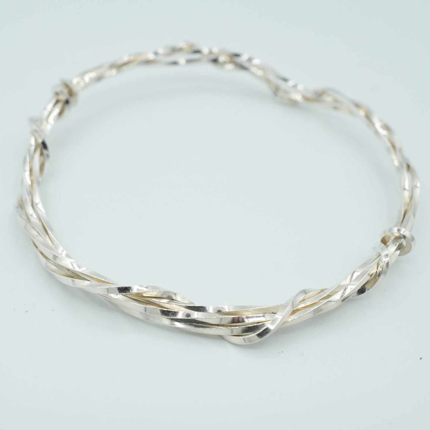 Handmade Sterling Silver Wire Wrapped Bangle