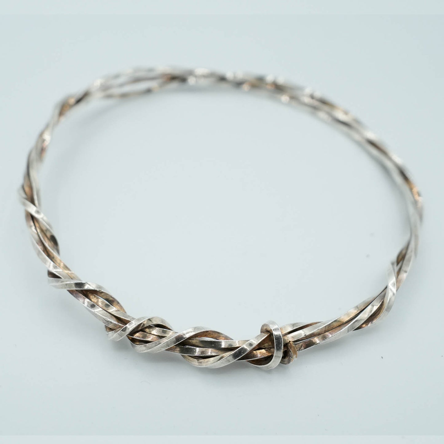 Handmade Sterling Silver Wire Wrapped Bangle