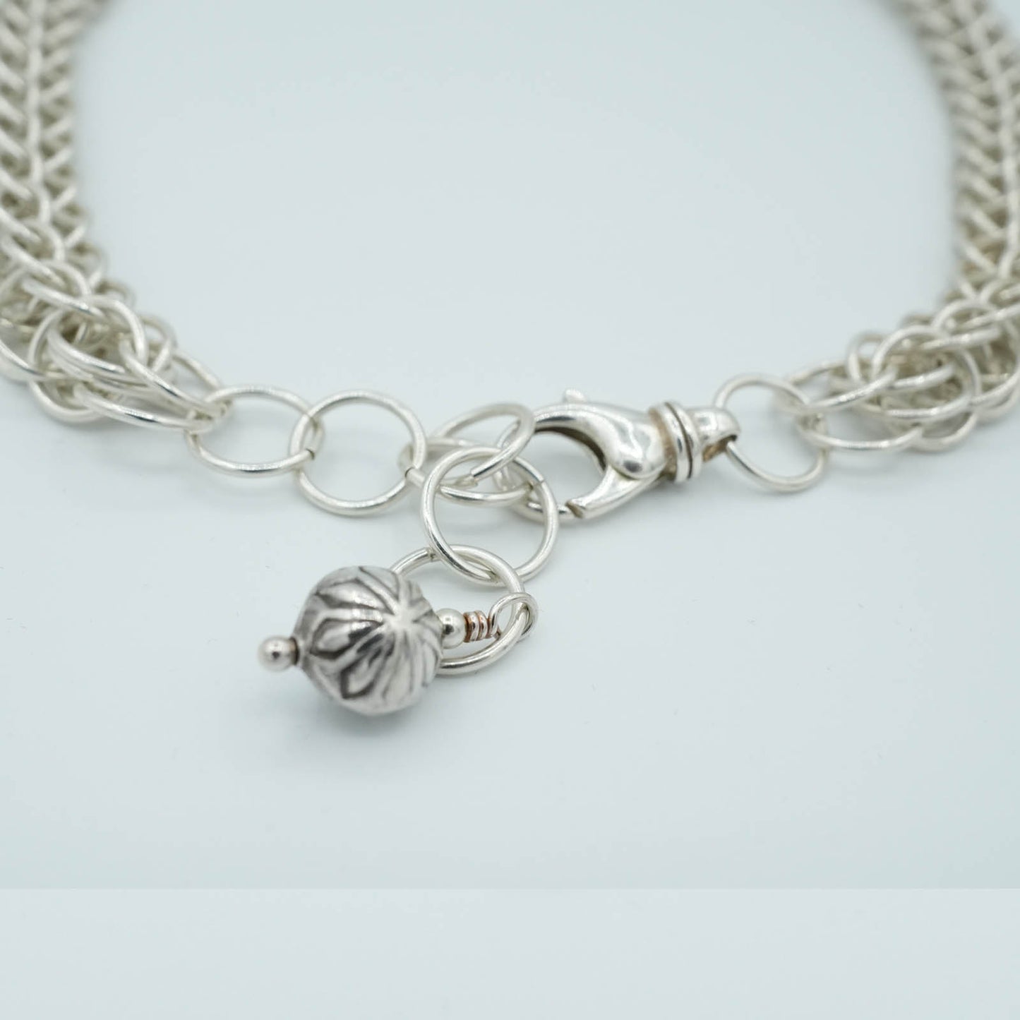 Sterling Silver Handmade Chain Necklace with Sterling Silver Clasp
