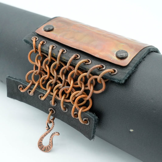 Leather and Copper Bracelet