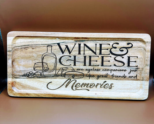 Wine and cheese memories 13"x6"