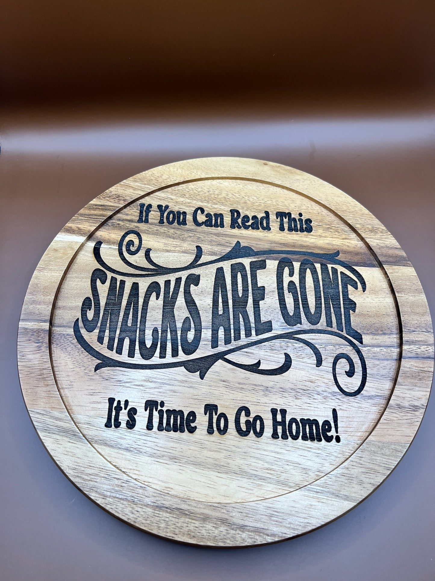 Snacks are gone lazy susan 10.5" round