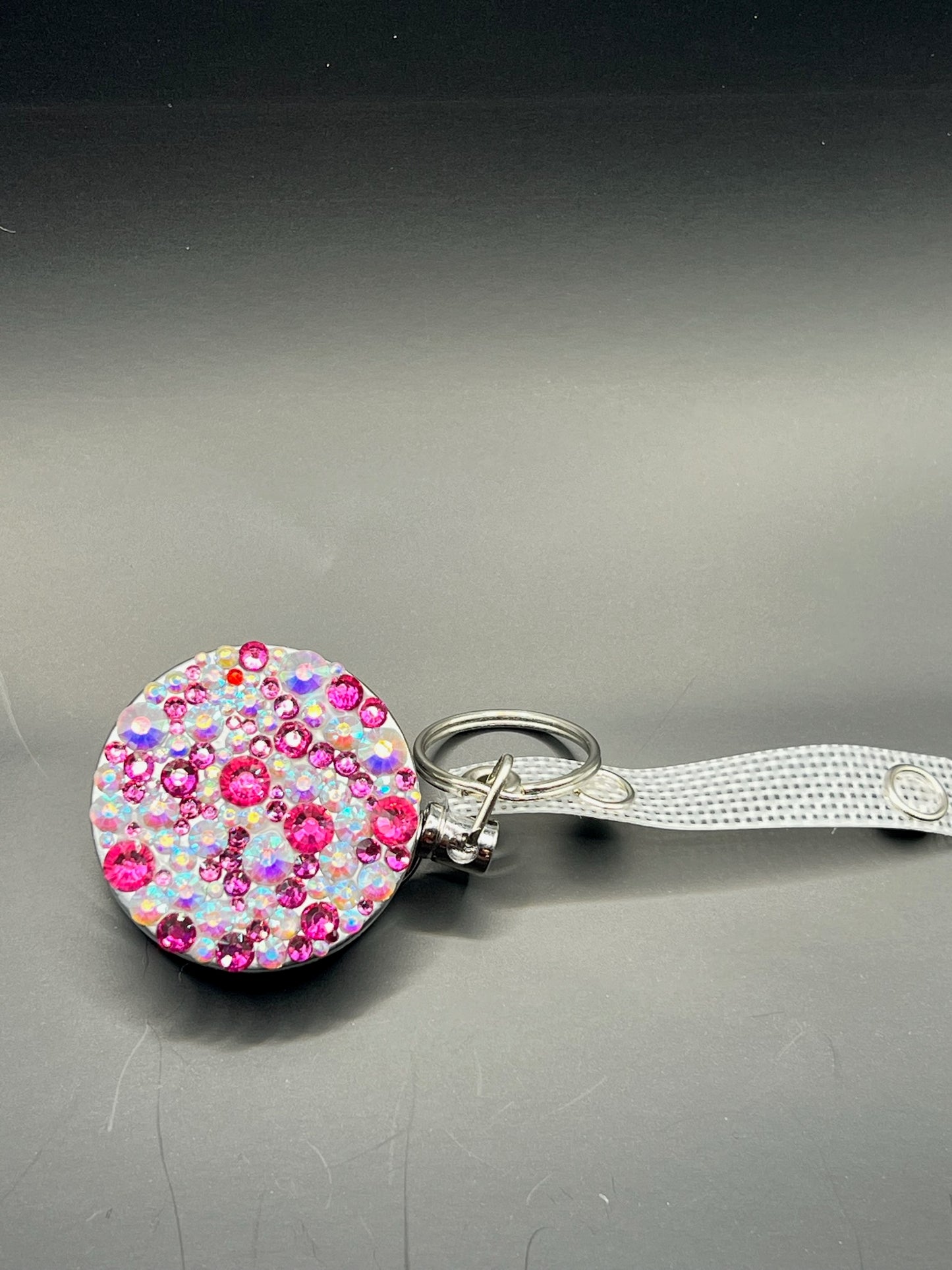 Badge reel pink 1.5"