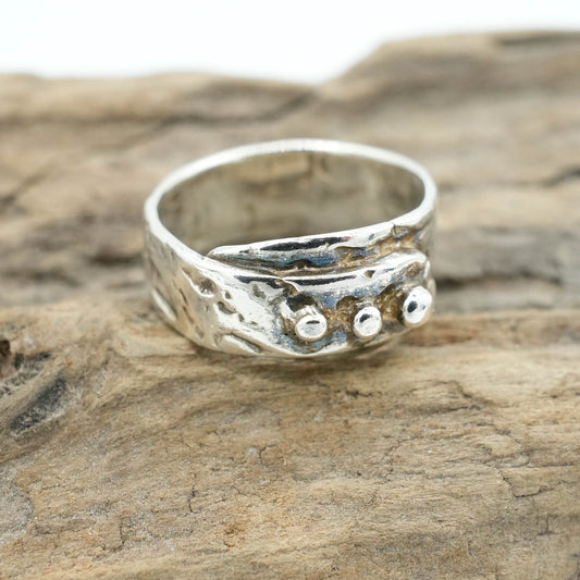 Precious Metal Clay Ring with Raised Detail