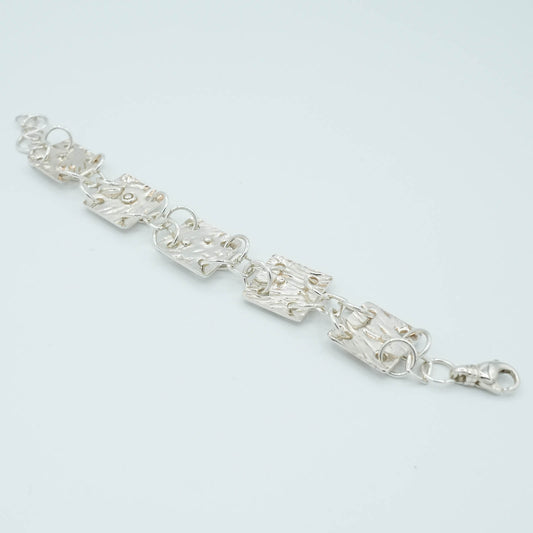 Precious Metal Clay textured and shaped Bracelet