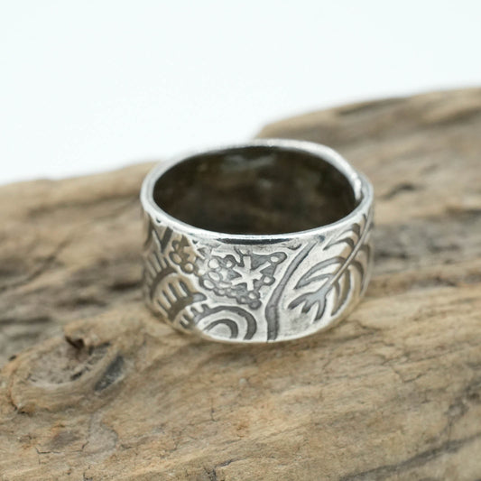 Precious Metal Clay Textured Ring